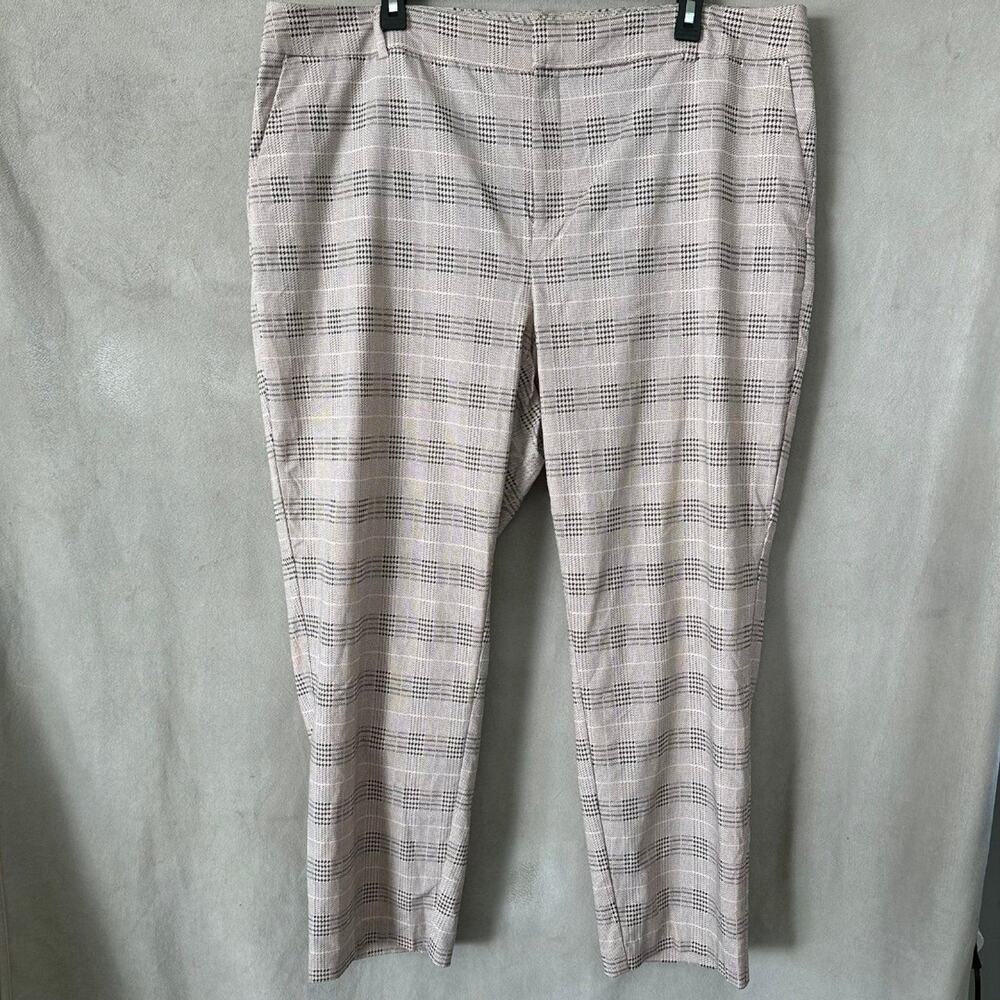lord & taylor plus size 18 womens pink houndstooth pants kelly high Rise
